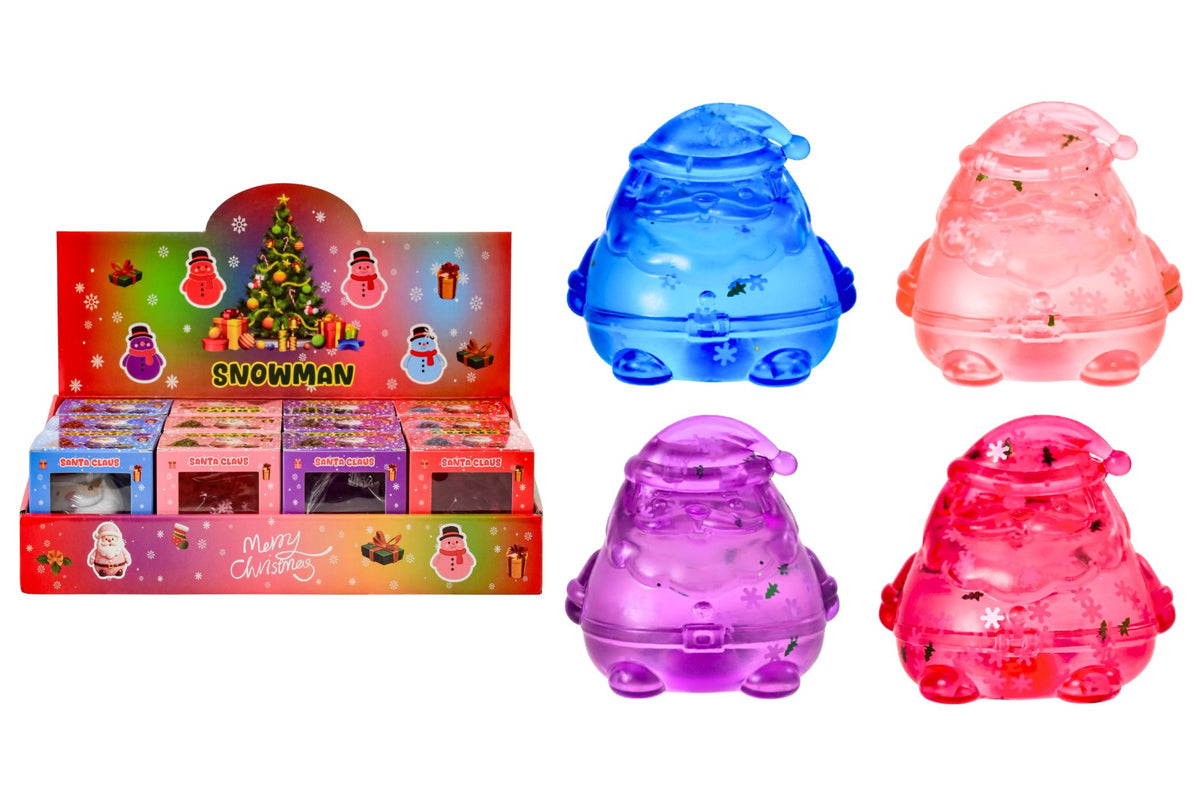 Squishy Gel Clear Santa Claus 7cm 4 Asstd PDQ