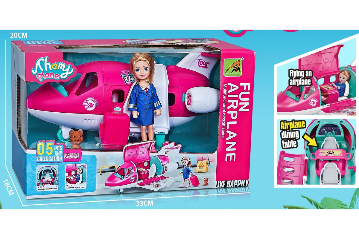 Baby Doll Plane Set W/Accessories