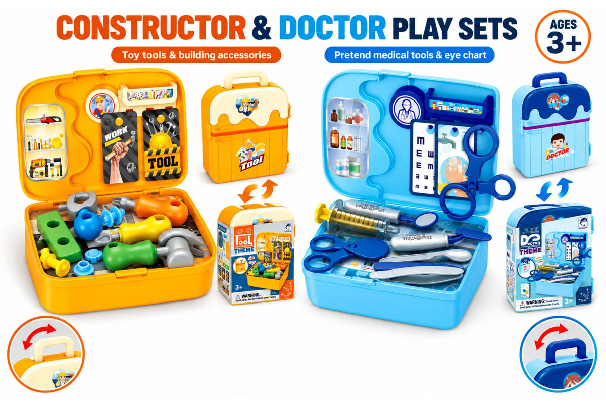 Construction/Doctor Play Set Box 2 Asstd