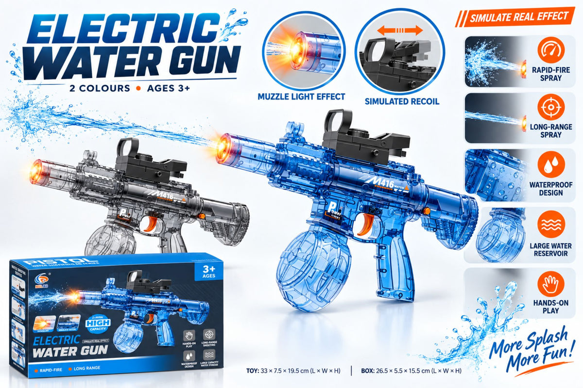B/O Water Gun 33x19.5x7.5cm 2 Asstd