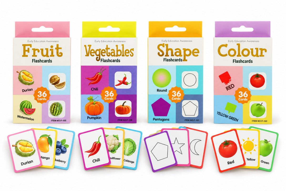 Kids Educational Flash Cards 4 Asstd