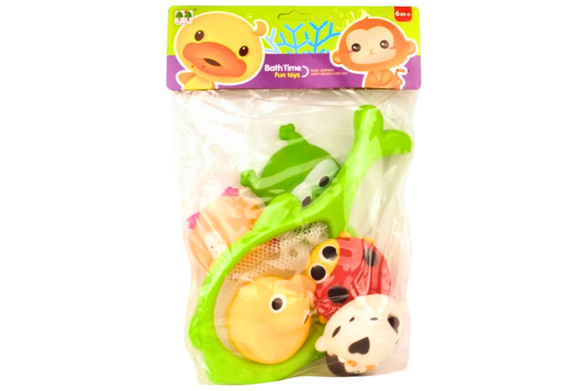 Water Squirter Toy 5pcs + Fish Net Set 21x7.5x27cm
