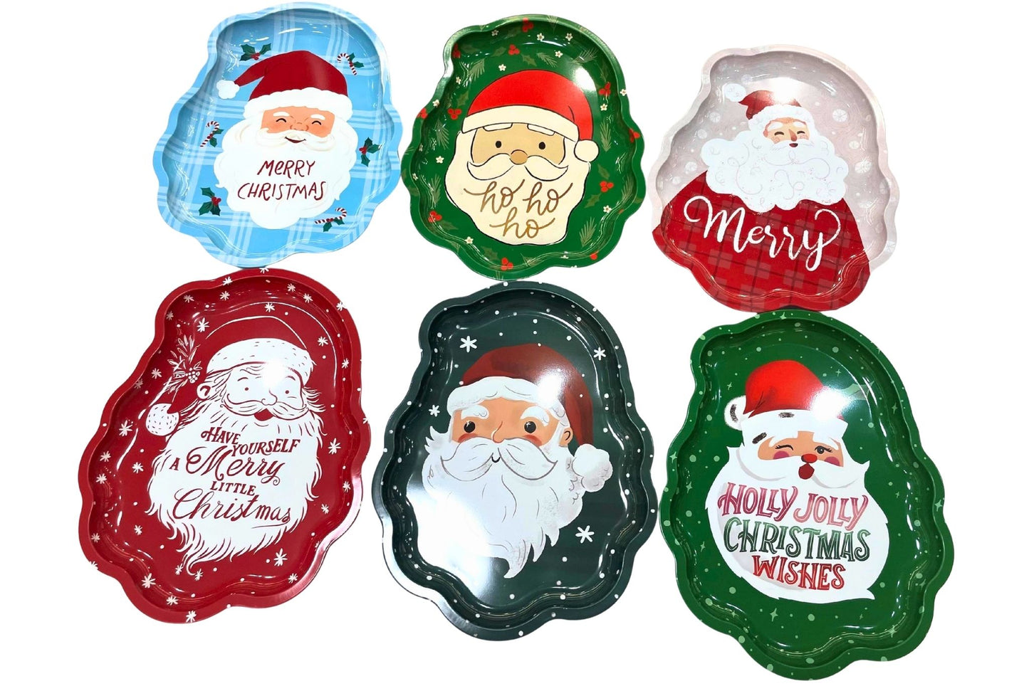 Xmas Metal Plate 29x22x2cm 6 Asstd