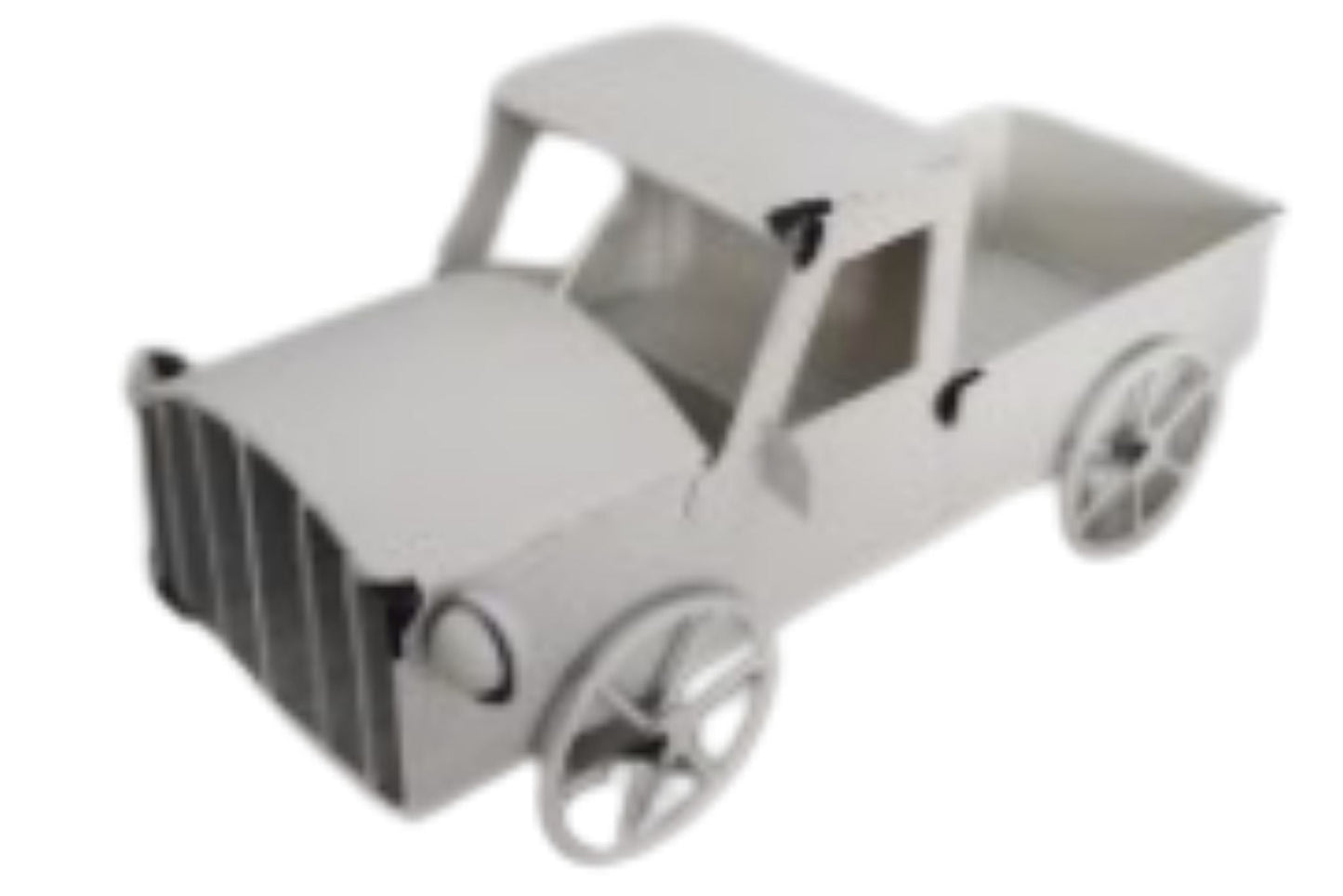 Metal Pickup Truck White 33x13x16cm