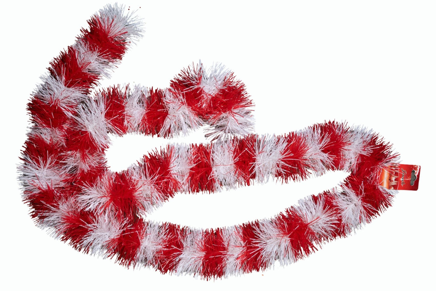 Tinsel Red/White 9cm x 2m
