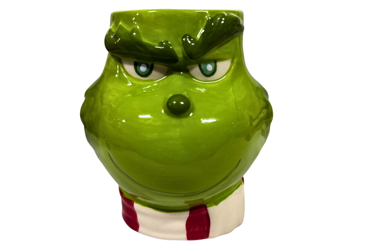 Grumpy Green Face Ceramic Mug 10cm