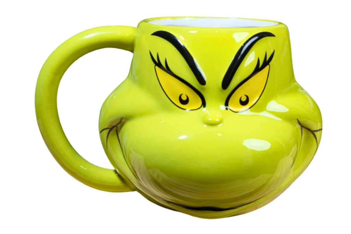 Grumpy Green Face Ceramic Mug 10cm