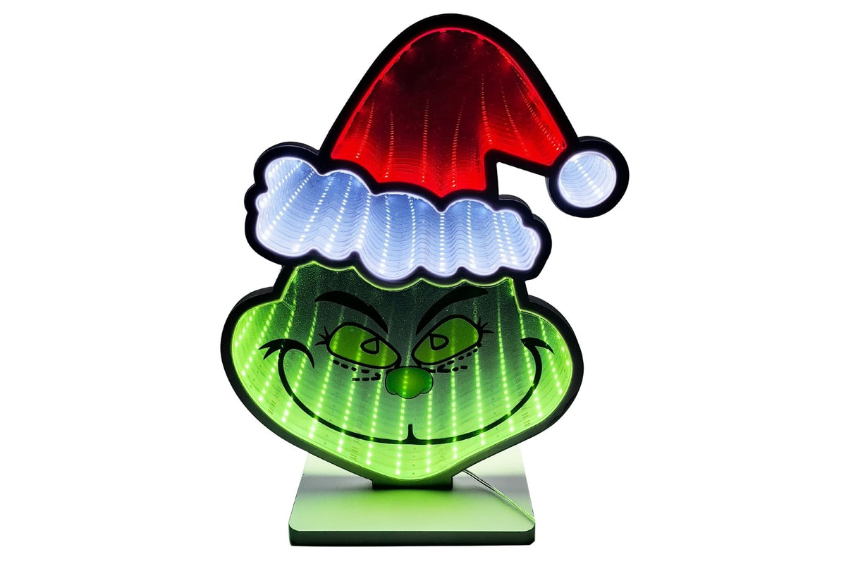 Grumpy Green Head Mirror Light 30x26.5cm