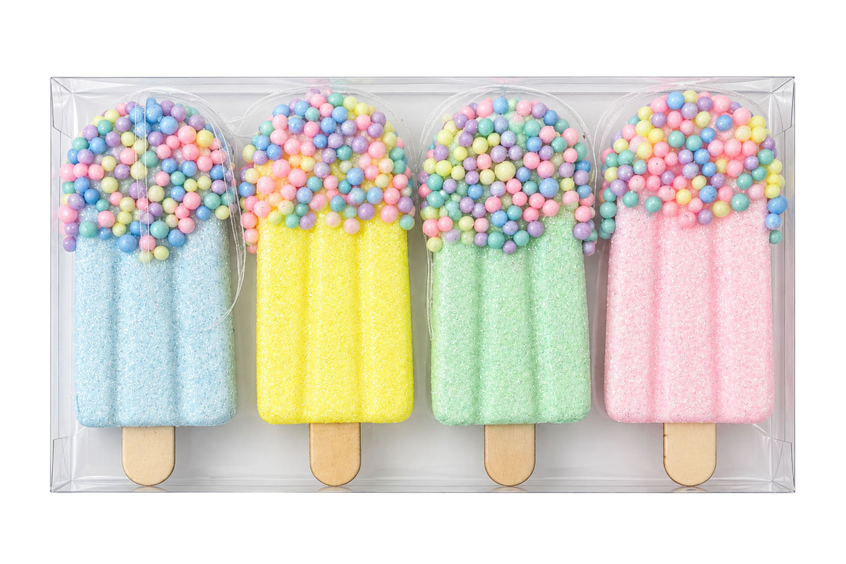 Xmas Ornament Ice Pop 17cm Pk4