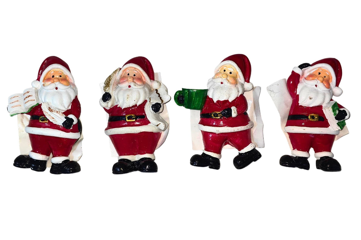 Santa Claus Fridge Magnet 7cm 4 Asstd