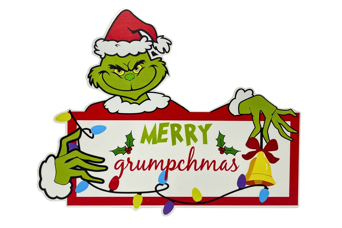 Metal Wall Art Merry Grumpchmas 39x33cm