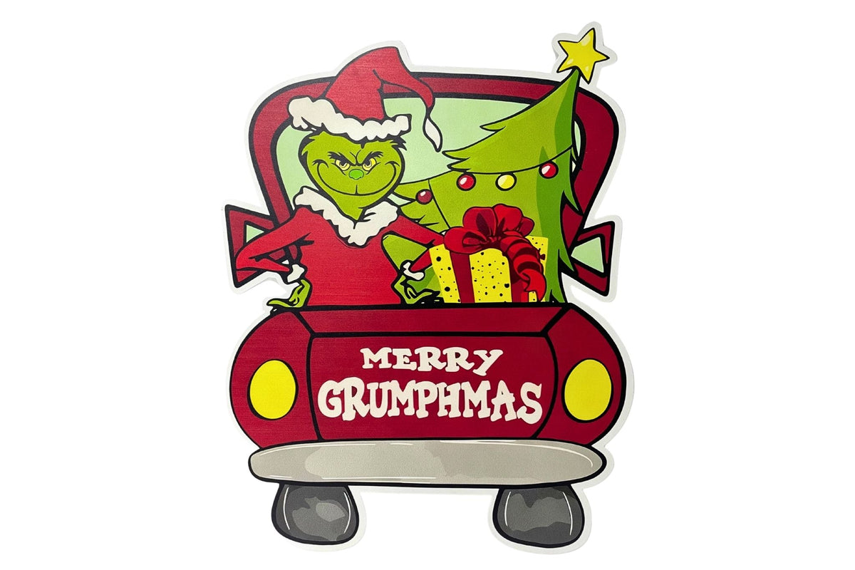 Metal Wall Art Merry Grumpchmas 32x42cm