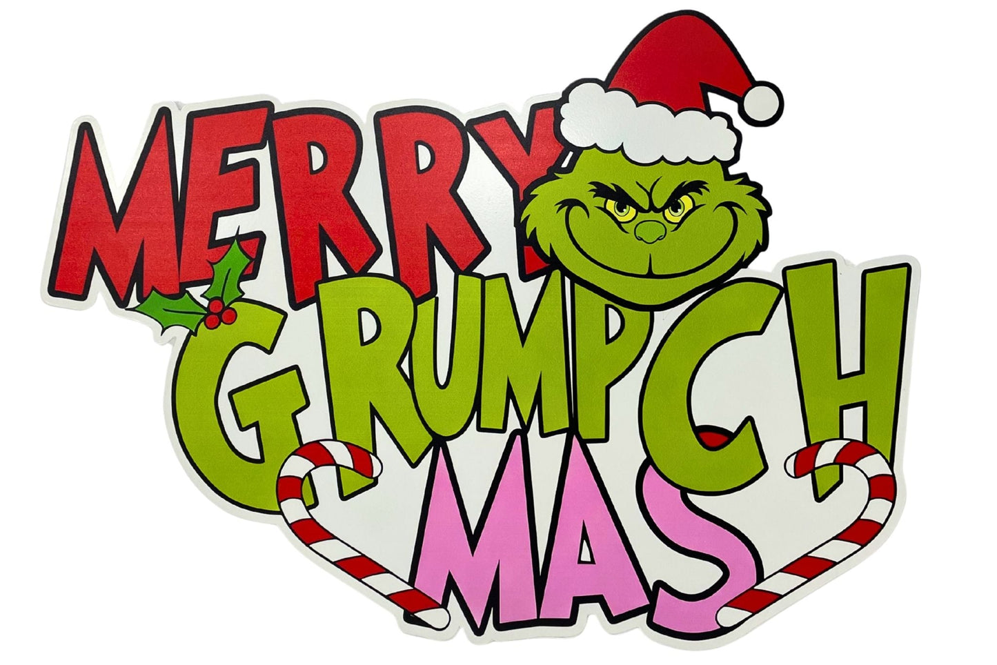 Metal Wall Art Merry Grumpchmas 49x32cm