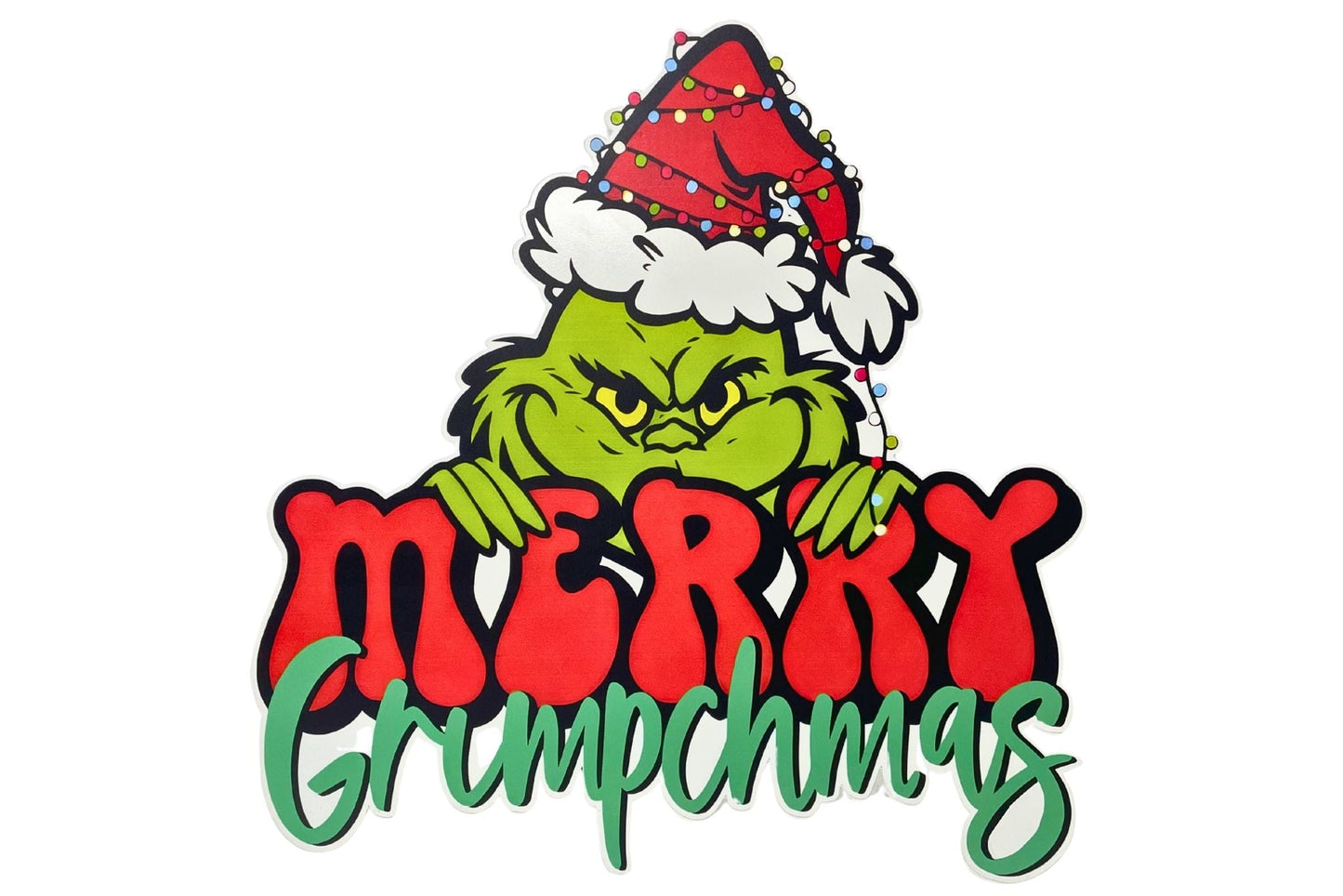 Metal Wall Art Merry Grumpchmas 52x51cm