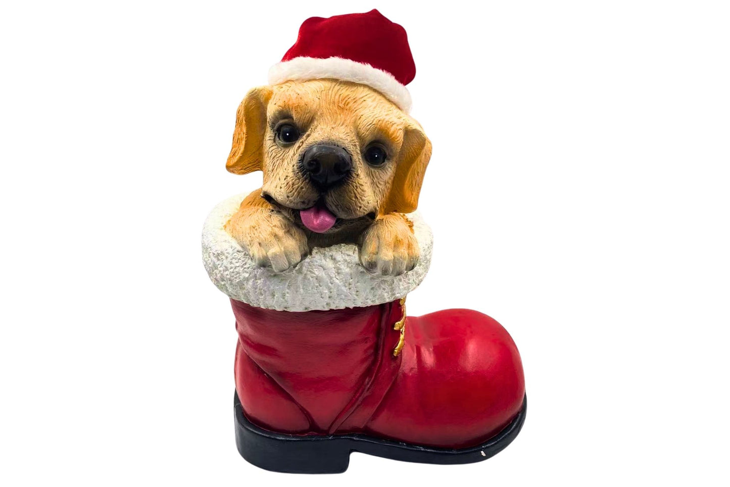 Xmas Dog on Boot 32x22x38cm