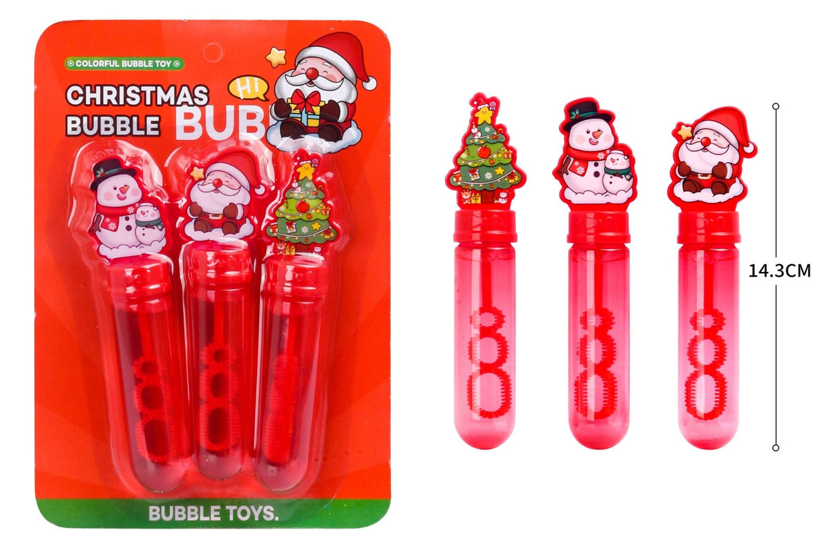 Xmas Bubble Wand 3 Asstd