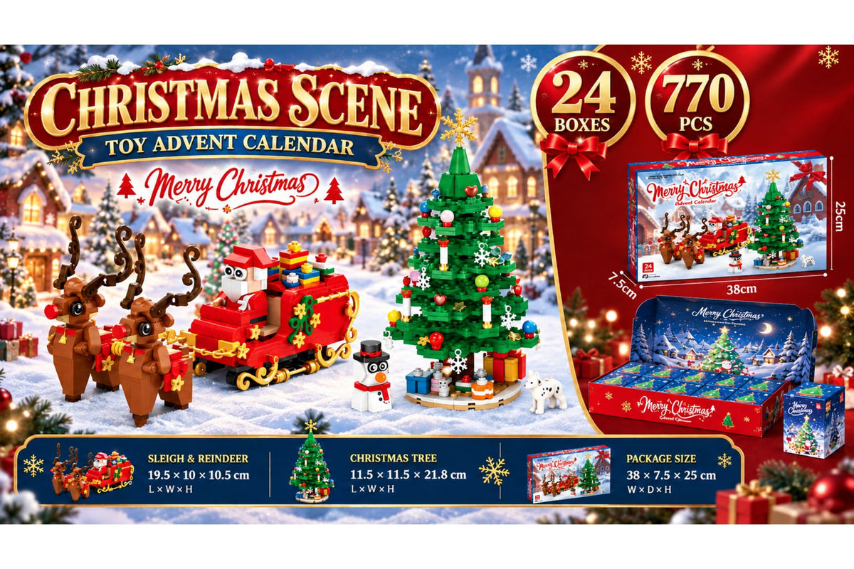 Xmas Tree Scene Advent Calendar Buliding Blocks 770pcs