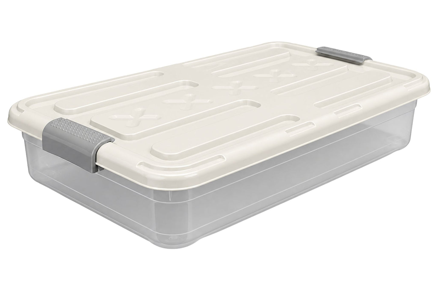 Underbed Tub w/Rollers 35L - Clear 60x40x19cm