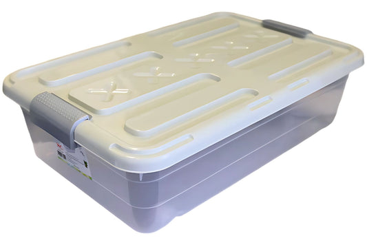 Underbed Tub w/Rollers 35L - Clear 60x40x19cm