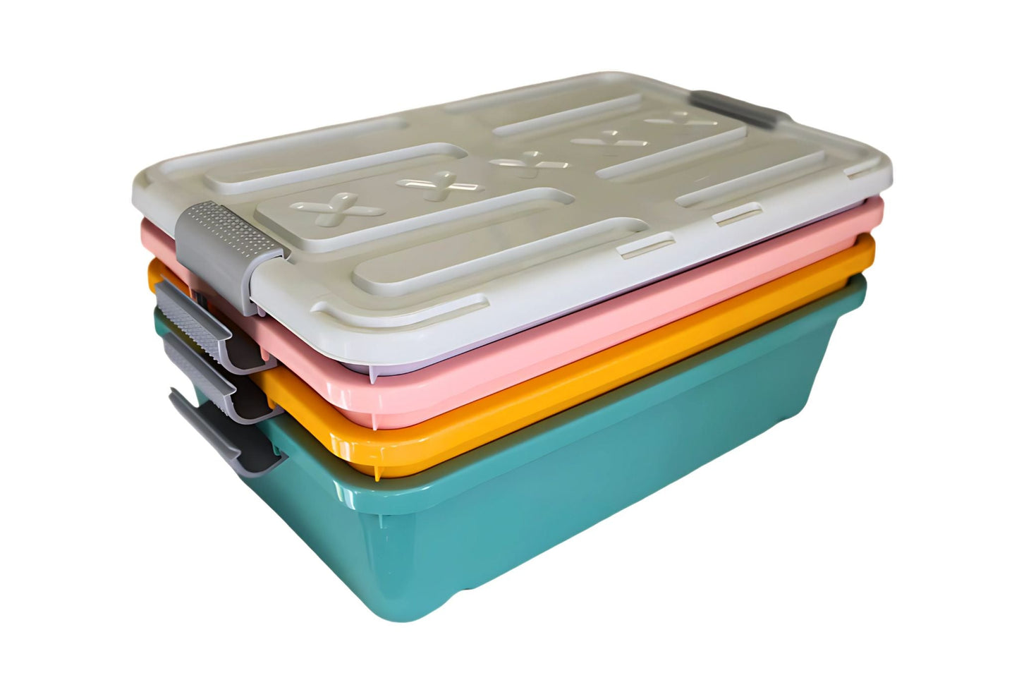 Underbed Tub w/Rollers 35L 60x40x19cm 4 Asstd