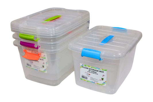 Clear Storage Box 27L 41x28.5x23cm