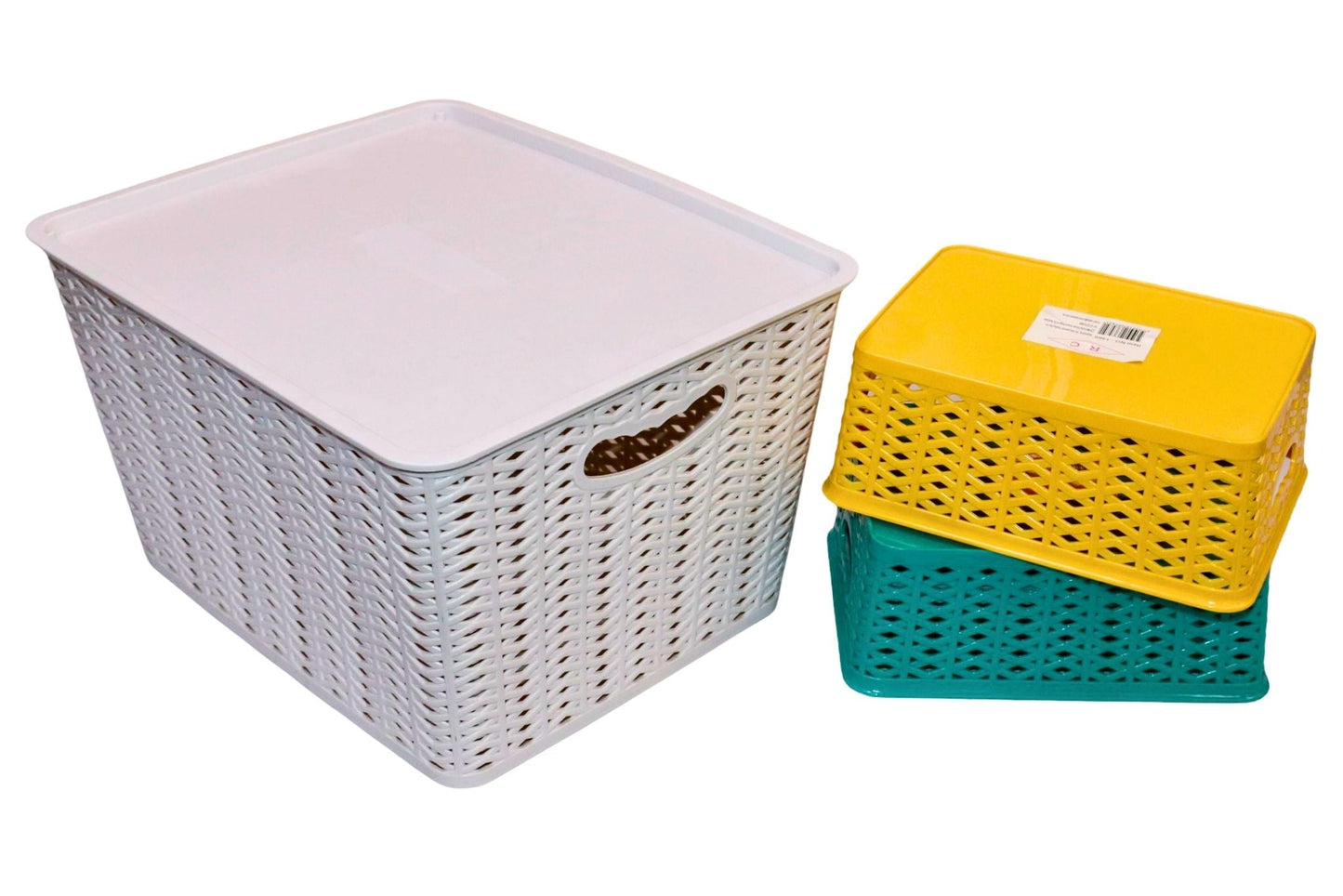Storage Basket w/Lid 40x33x23cm