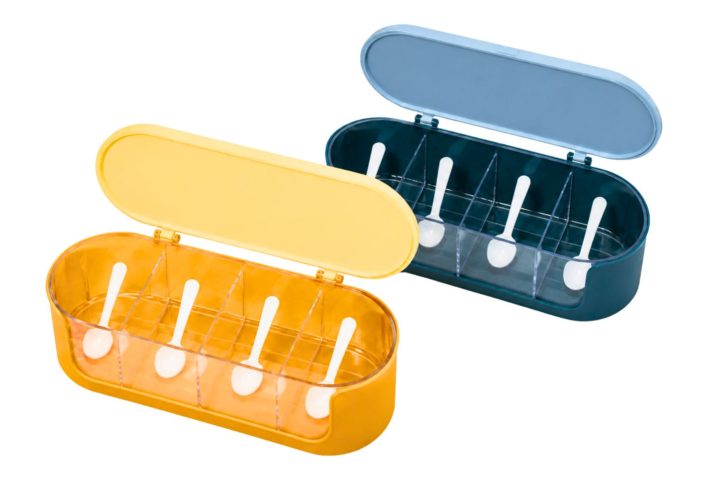 Multi-Compartment Spice Box w/Spoons 28.2x10.4x8.5cm