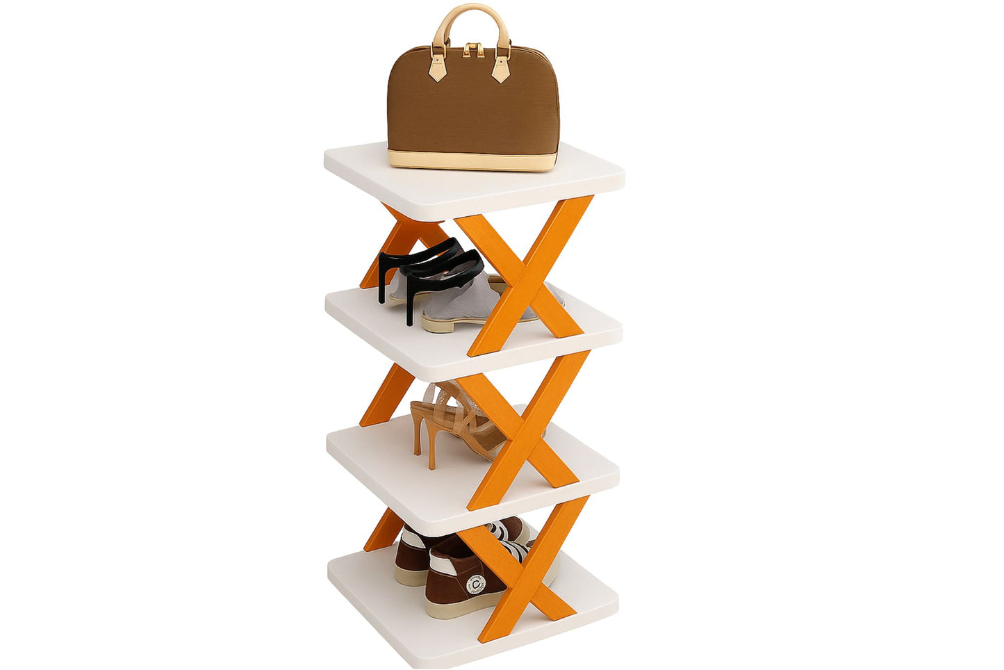4-Tier Foldable Shoe Rack 26x24x67cm