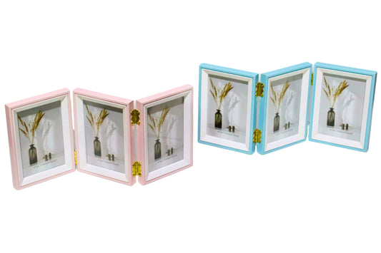 Photo Frame Three Fold 10x15cm 2 Asstd