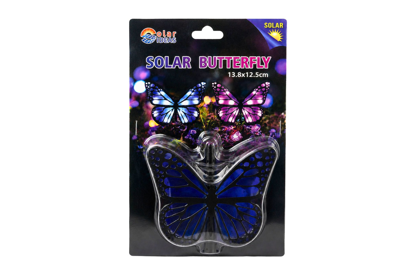 Solar Butterfly Garden Light 13.5x12.5x10.5cm 2 Asstd