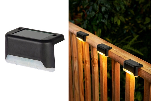 Solar Fence Light Warm White 8cm Pk2