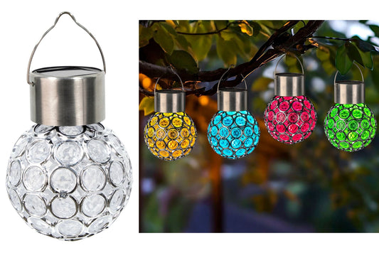 Solar Hanging Diamond Light Colour Change 10cm PDQ