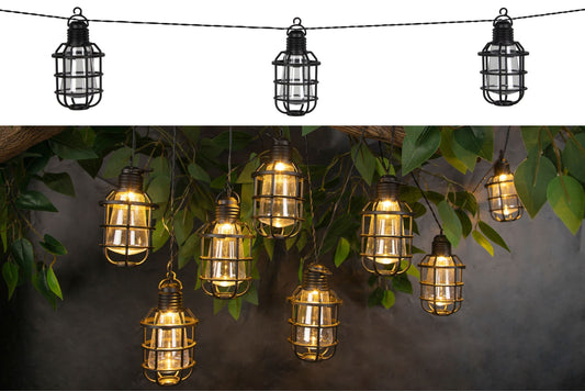 Solar String Light Industrial Bulb Warm White 2m Pk10