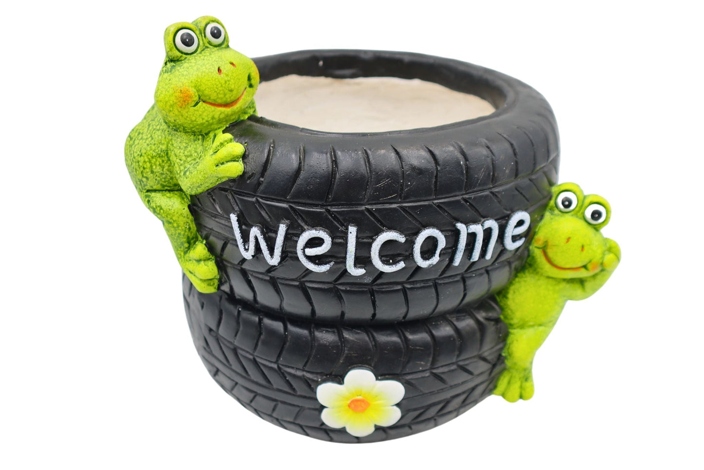 MGO Planter Tyre Frogs 24.8x23.7x22.5cm 2235g