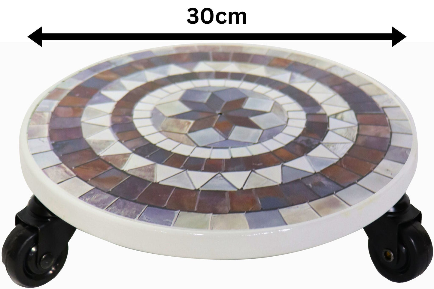 Metal Flowerpots StandPrinted w/ Wheels 30cm