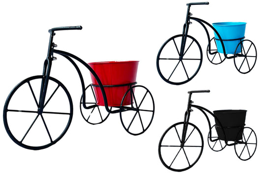 Metal Plant Pot Bicycle 39x18x29cm 3 Asstd