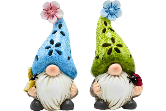 Polyresin Gnome Decoration 17.3cm 2 Asstd