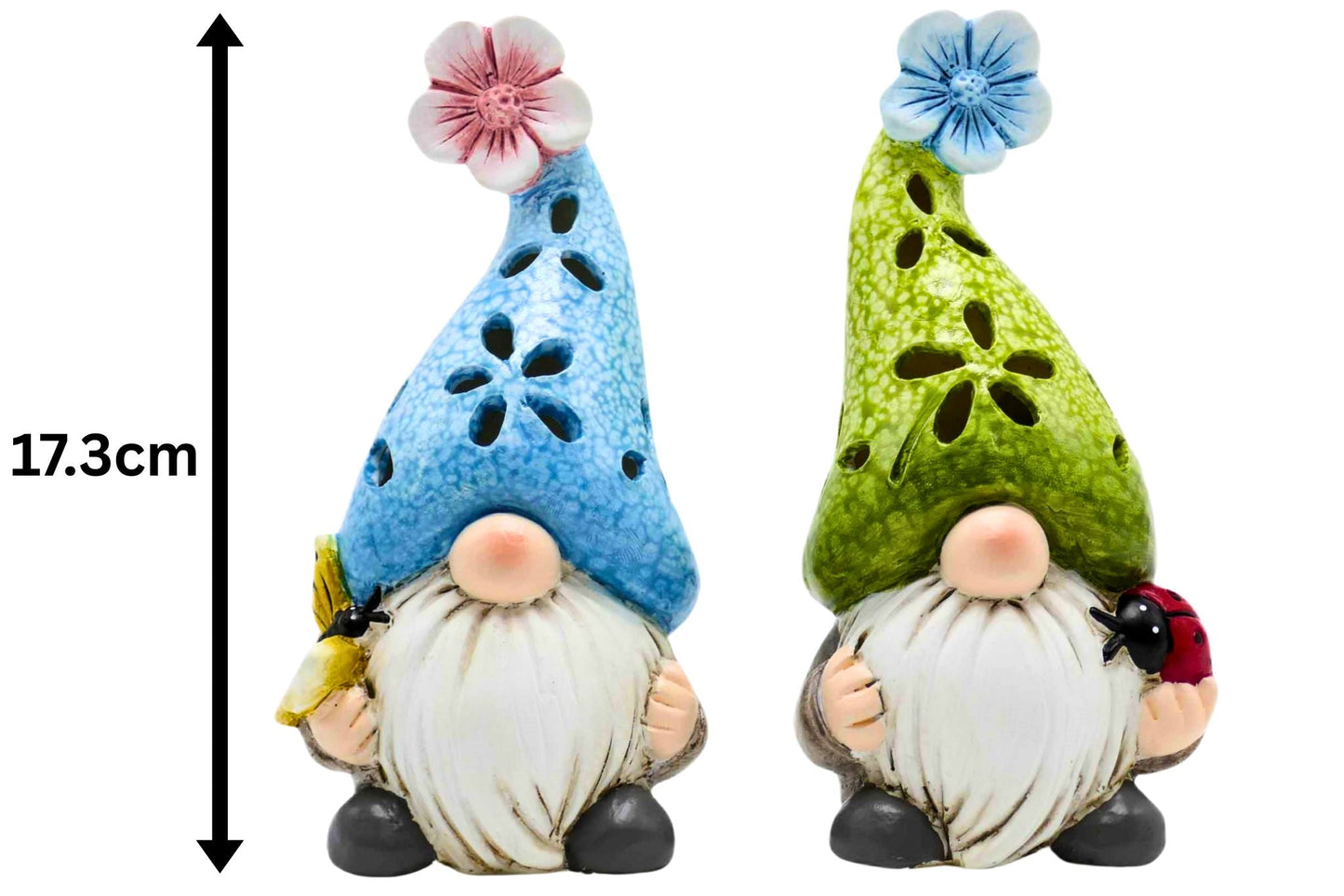 Polyresin Gnome Decoration 17.3cm 2 Asstd