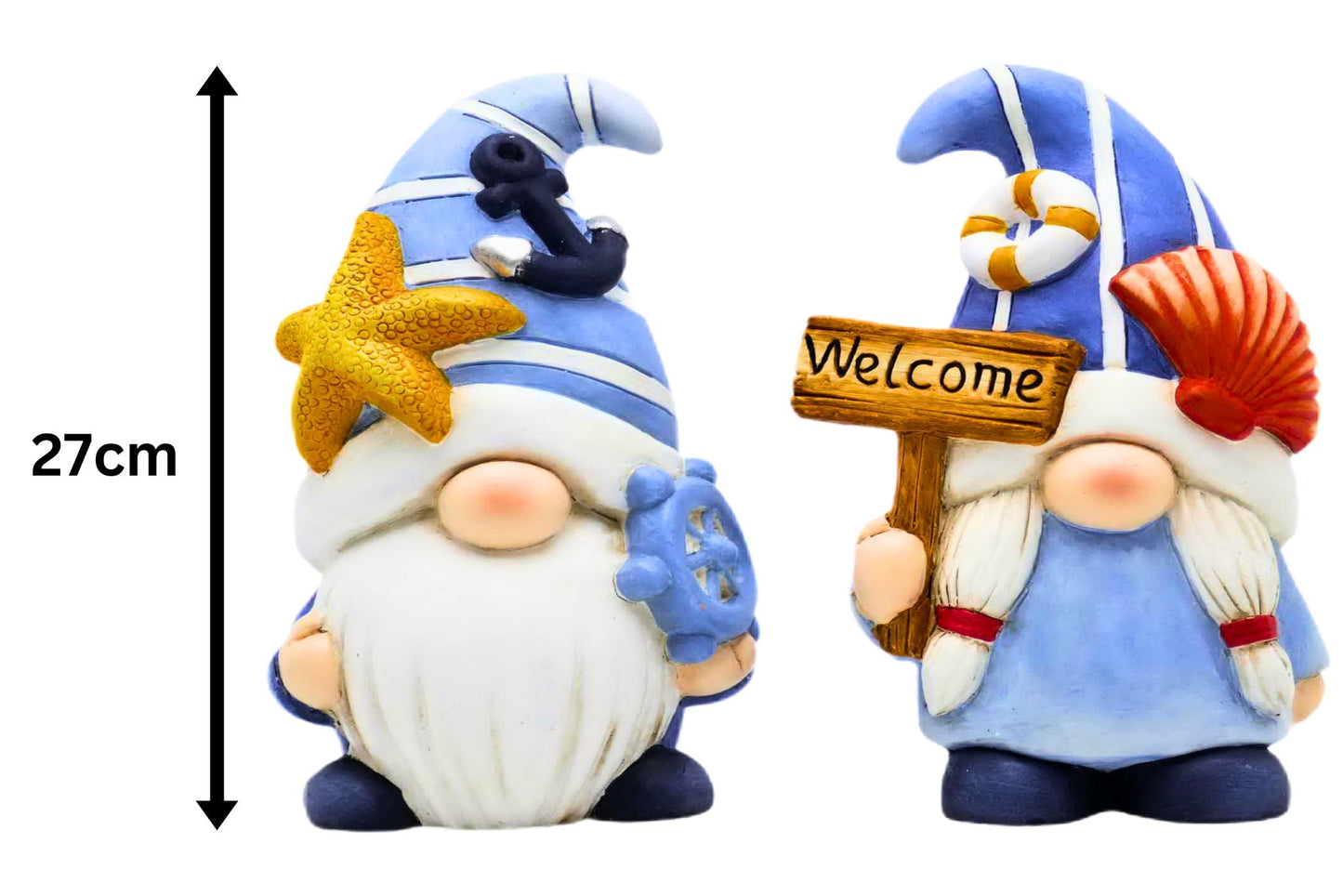 Terracotta Sea Gnome 27cm 2 Asstd