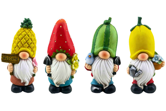 Terracotta Fruit Gnome 27cm 4 Asstd