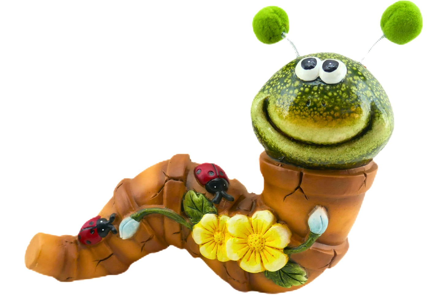 Terracotta Caterpillar w/Body Pot Shape 28cm
