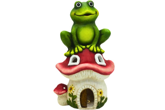 MGO Frog On Mushroom 42cm