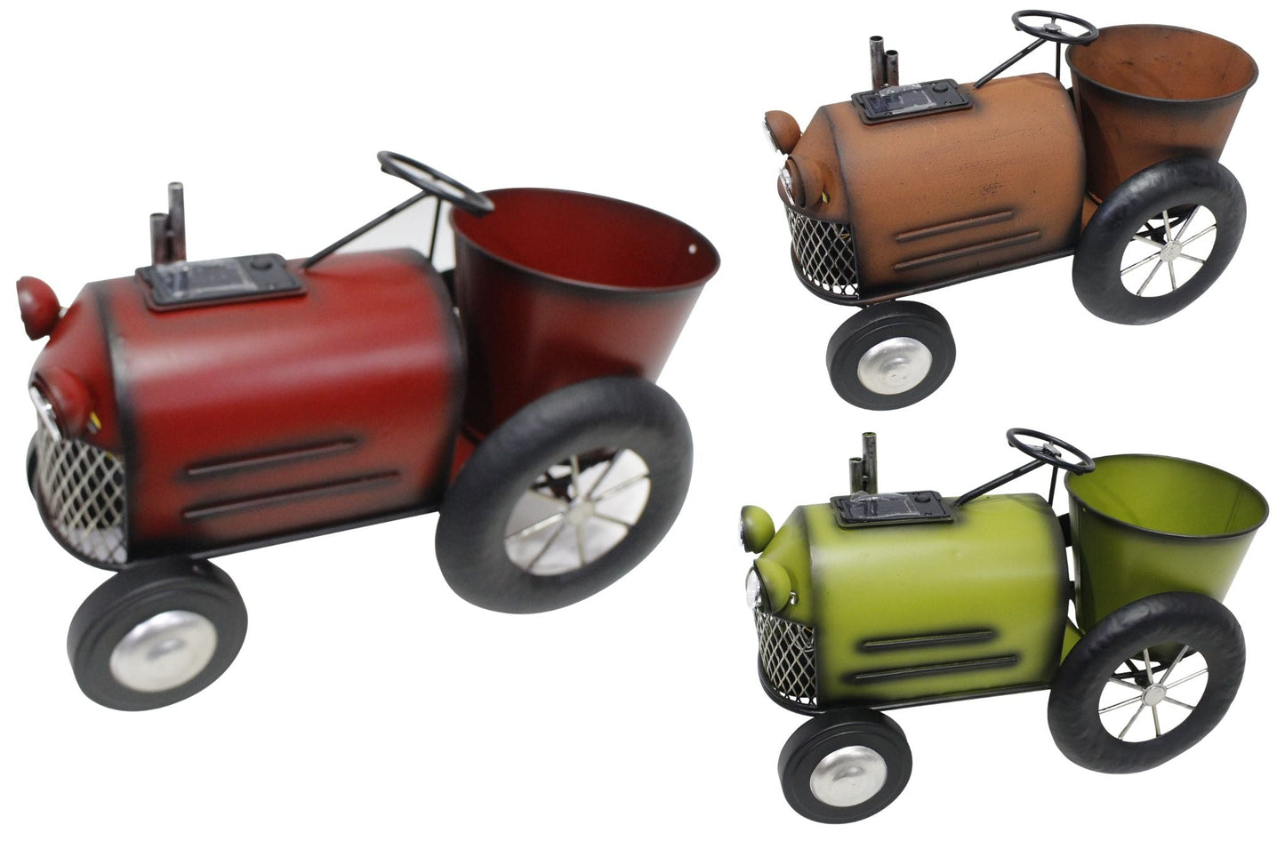Metal Truck Planter w/Solar Light 39cm 3 Asstd