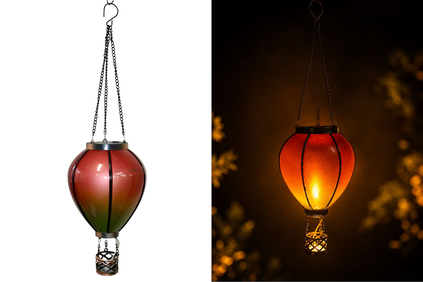 Solar Hot Air Balloon Lantern 48x14cm