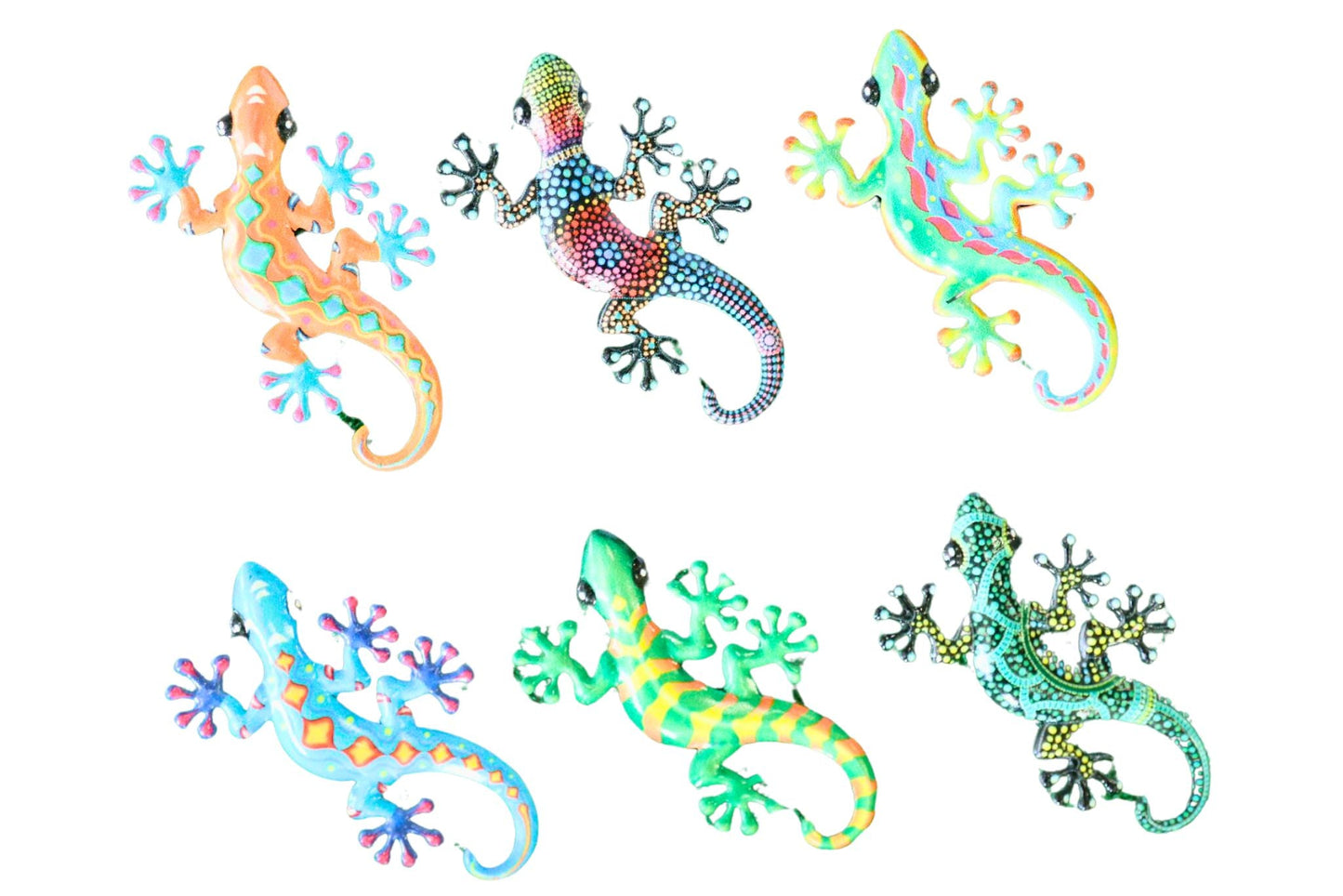 Magnet Gecko 13x8cm 6 Asstd