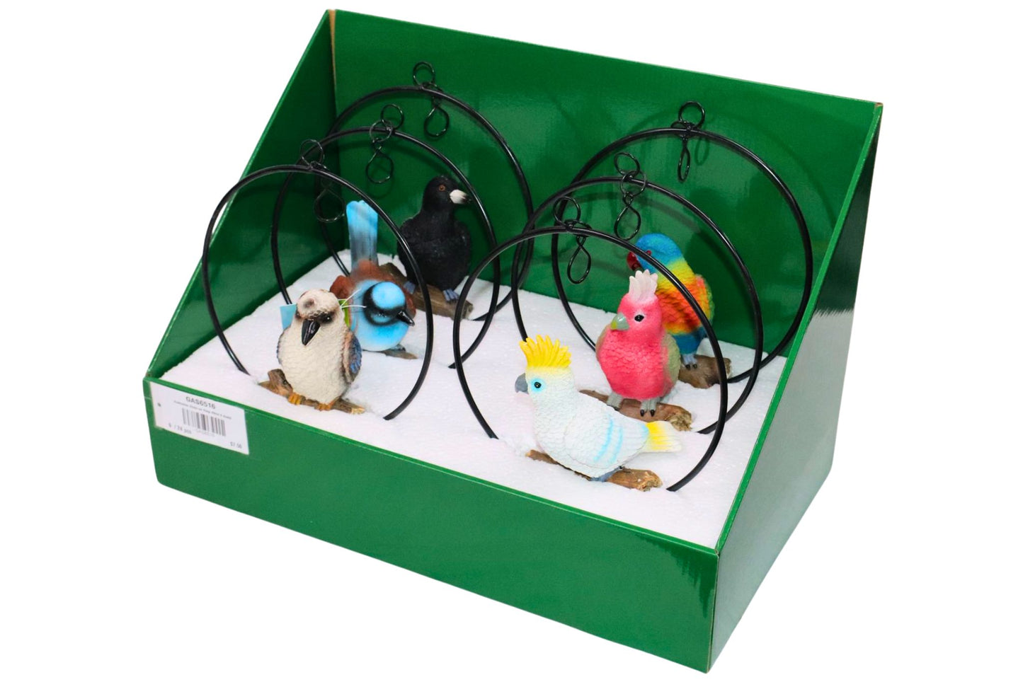 Australian Birds on Ring 26cm 6 Asstd