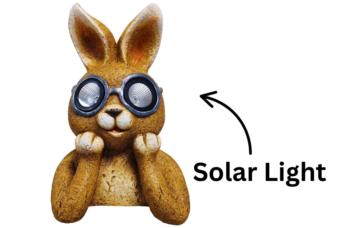 MGO Statue Rabbit w/Solar Eyes 24x29.5cm