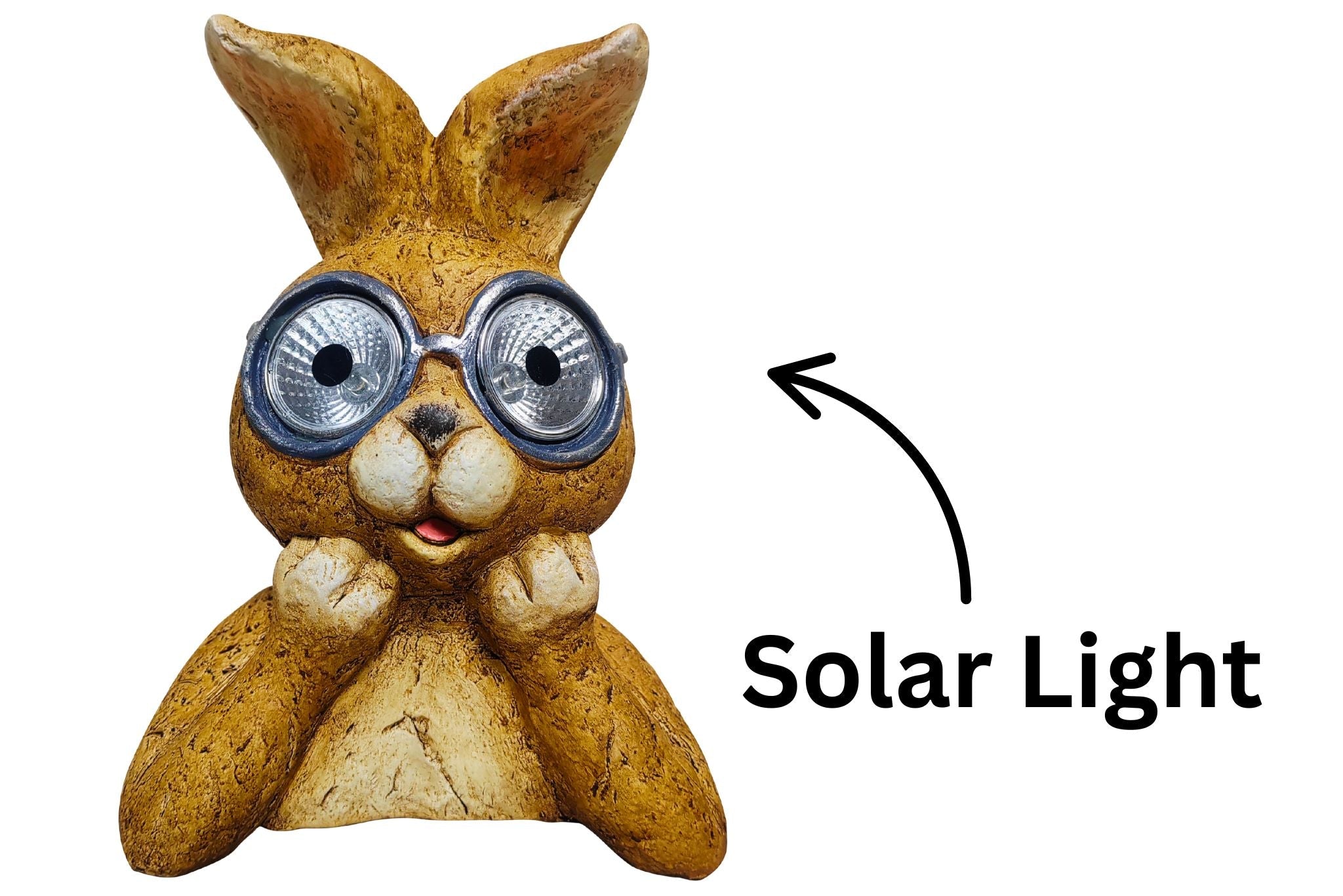 Ceramic Rabbit Decoration Solar 14x19cm – RC Direct Import