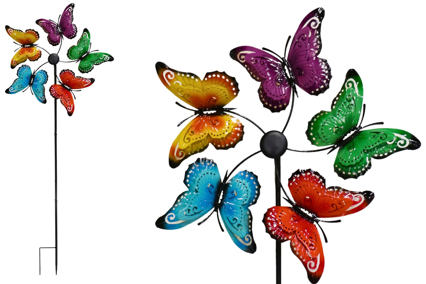 Metal Garden Spinner Butterfly 160cm