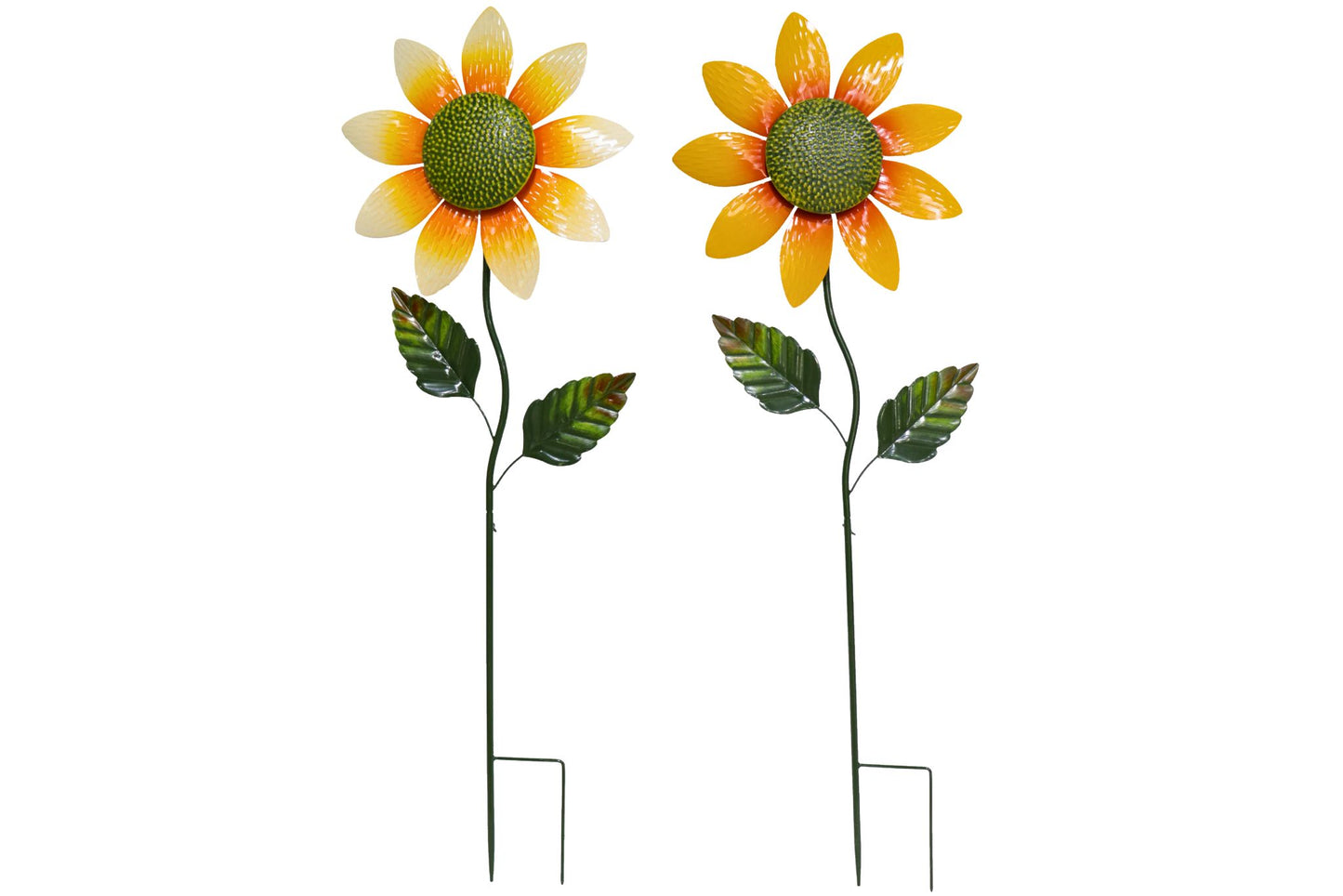 Metal Spinning Sunflower Garden Stake 114cm 2 Asstd